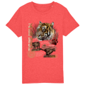 T-shirt enfant bio Tigre Brun Réserve de la Haute Touche Heather Grey 9/11 ans