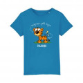 T-shirt enfant bio Tigre Parc Animalier d’Auvergne + transfert Col Parc Animalier d’Auvergne Azur 3/