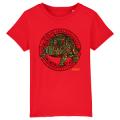 T-shirt enfant bio Tortue de Couleurs Bioparc Red 3/4 ans