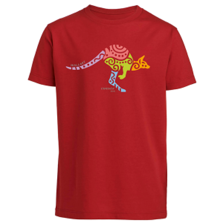 Tshirt enfant bio Wallaby de Couleurs Zoo Corsica Red 56 ans