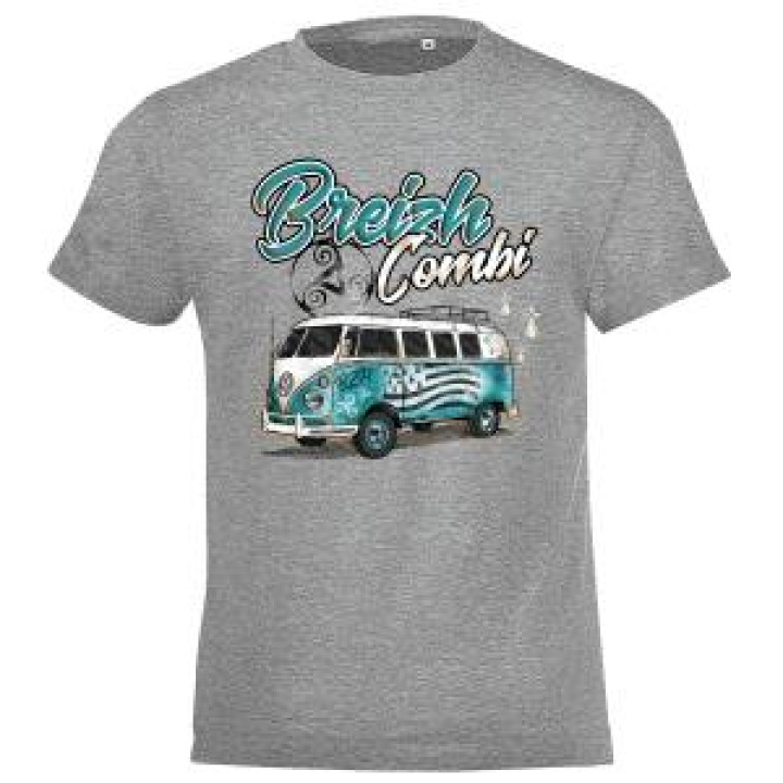 Tshirt enfant Breizh Combi Gris Chiné 2 ans