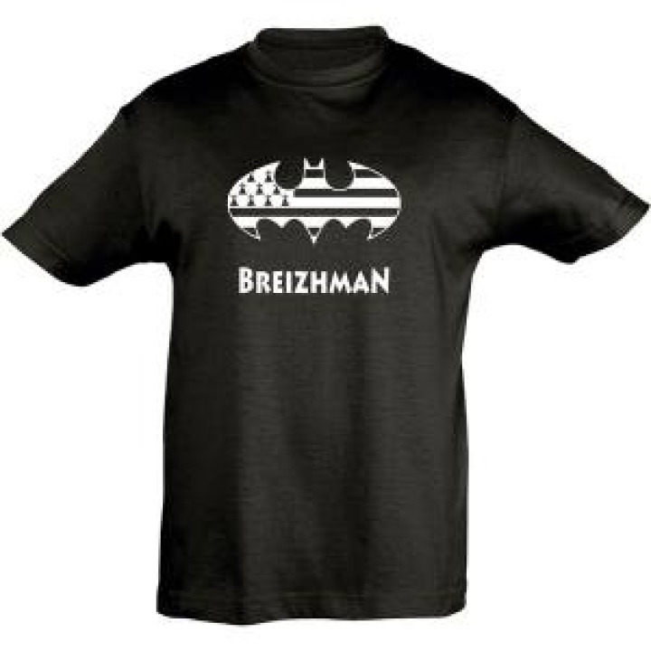 Tshirt enfant Breizhman Sh3001 Noir Profond 4 ans