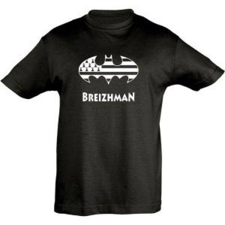 T-shirt enfant Breizhman (Sh3001) Noir Profond 4 ans