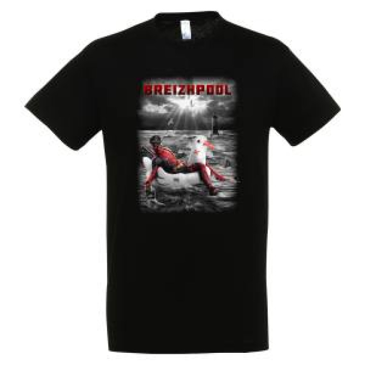 Tshirt enfant Breizhpool sur Une Bouée Noir Profond 8 ans