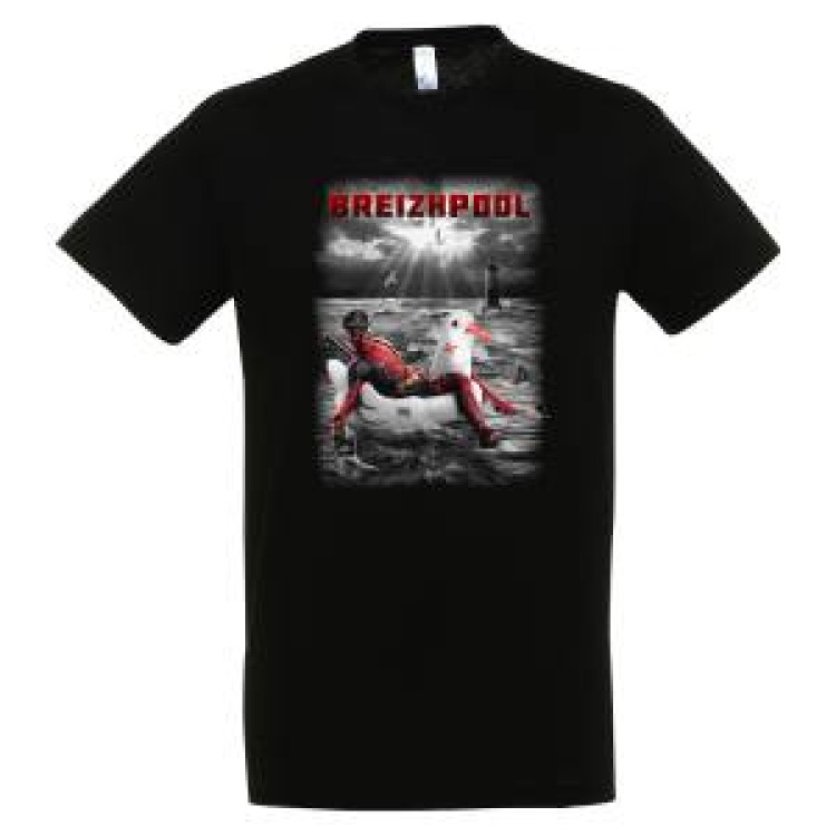 T-shirt enfant Breizhpool sur Une Bou&eacute;e Noir Profond 10 ans