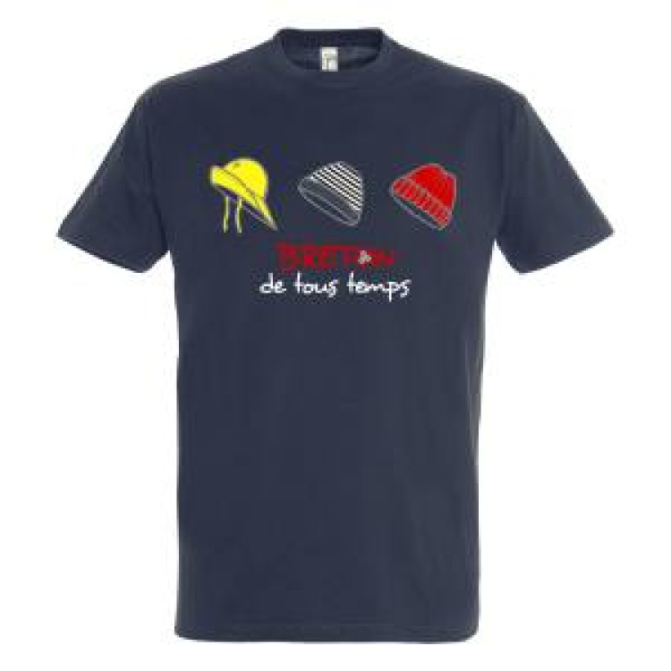 T-shirt enfant Breton de Tous Temps Marine 6 ans