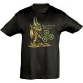 T-shirt enfant Broc&eacute;liande Dragon + Triskell Noir Profond 2 ans