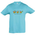 T-shirt enfant Cagouille Attitude Bourgogne Bleu Atoll 2 ans