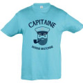 T-shirt enfant Capitaine Marine Bretonne + transfert M&eacute;tallique Ancre Marine 2 ans