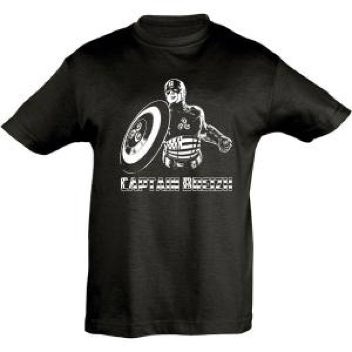 Tshirt enfant Captain Breizh Bouclier Sh3014 Noir Profond 4 ans