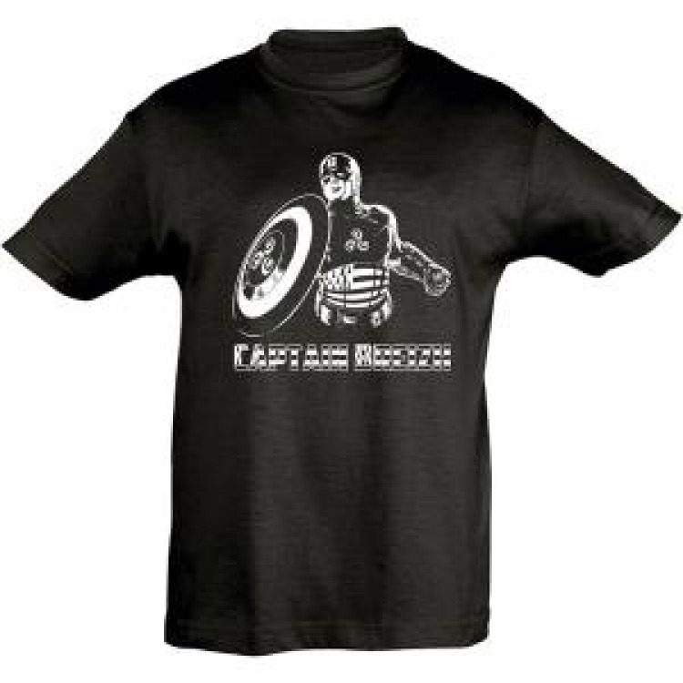 T-shirt enfant Captain Breizh Bouclier (Sh3014) Noir Profond 4 ans