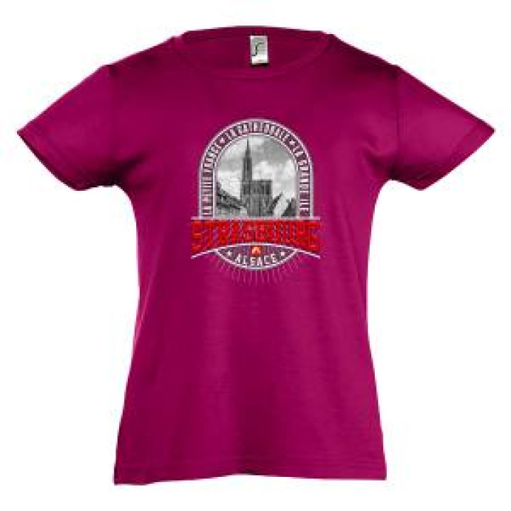 Tshirt enfant Cathedrale de Strasbourg Alsace France Bleu Royal 2 ans