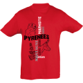 T-shirt enfant Chamois Marmotte Argelès Gazost Rouge 2 ans