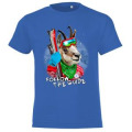 T-shirt enfant Chamois Pyrénées Bleu Royal 2 ans