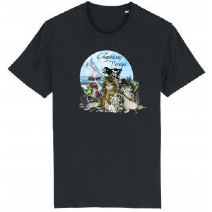 Tshirt enfant Chapitaines Pirates Noir Profond 2 ans