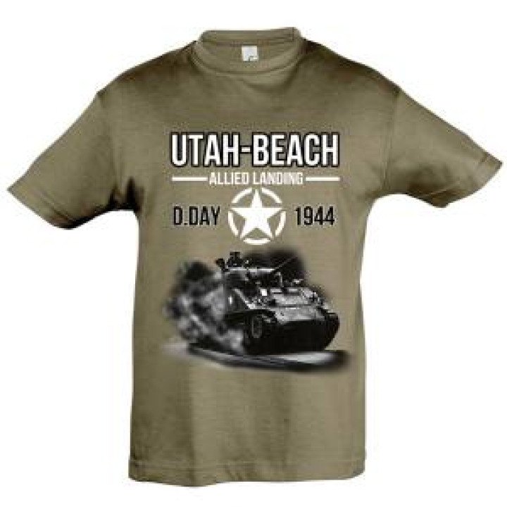 Tshirt enfant Char Utah Beach Army 4 ans