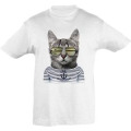 T-shirt enfant Chat Dune du Pilat Blanc 2 ans