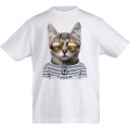 T-shirt enfant Chat Lunettes Saint Jean de Luz Blanc 2 ans