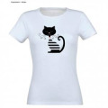 T-shirt enfant Chat Saint Palais sur Mer + Strass Blanc 4 ans