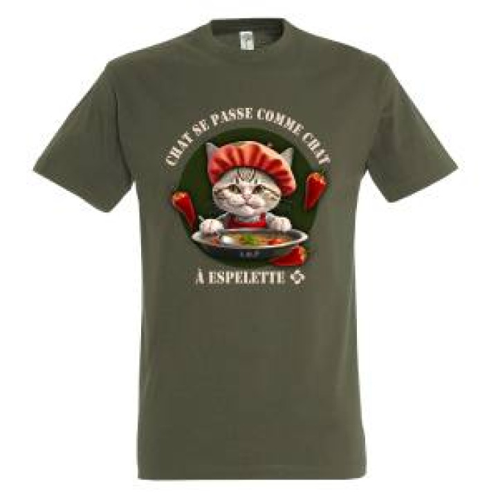 Tshirt enfant Chat se Passe Comme Chat à Espelette Army 2 ans