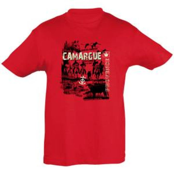 Tshirt enfant Cheval Camargue Provence Blanc 6 ans