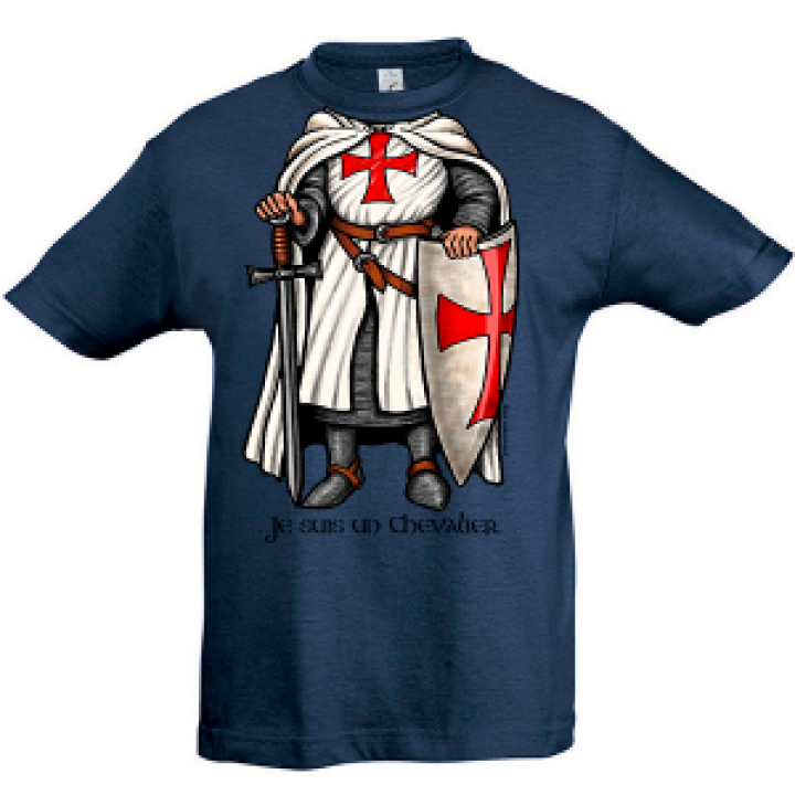 Tshirt enfant Chevalier sur Cintre Denim 4 ans
