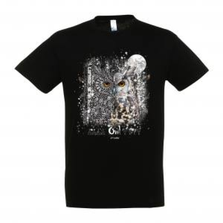 T-shirt enfant Chouette Saint Lary Noir Profond 12 ans