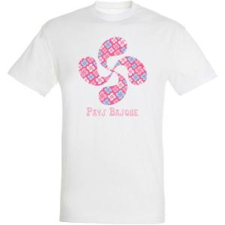 Tshirt enfant Croix Basque Pays Basque Blanc 2 ans