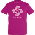 T-shirt enfant Croix Basque Pays Basque Fuschia 2 ans