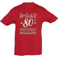 T-shirt enfant D-Day 80th Anniversary Normandy Rouge 6 ans