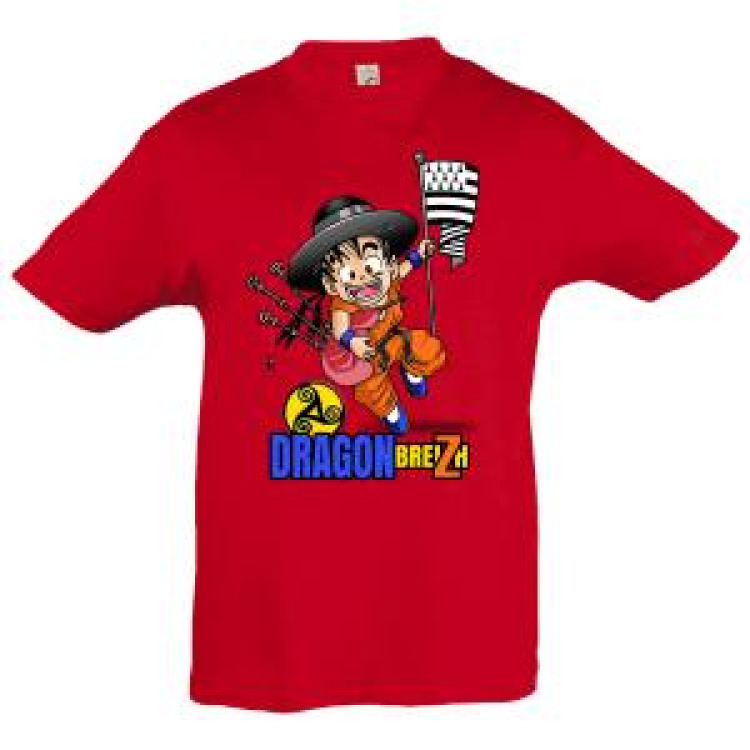 T-shirt enfant Dragon Breizh Rouge 4 ans