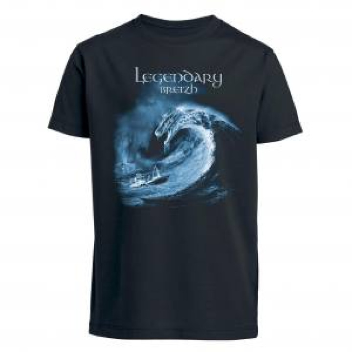Tshirt enfant Dragon Vague Legendary Breizh Noir Profond 4 ans