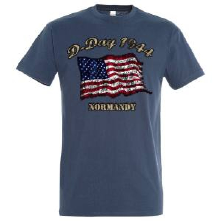 T-shirt enfant Drapeau D-Day Normandy1944 Denim 6 ans