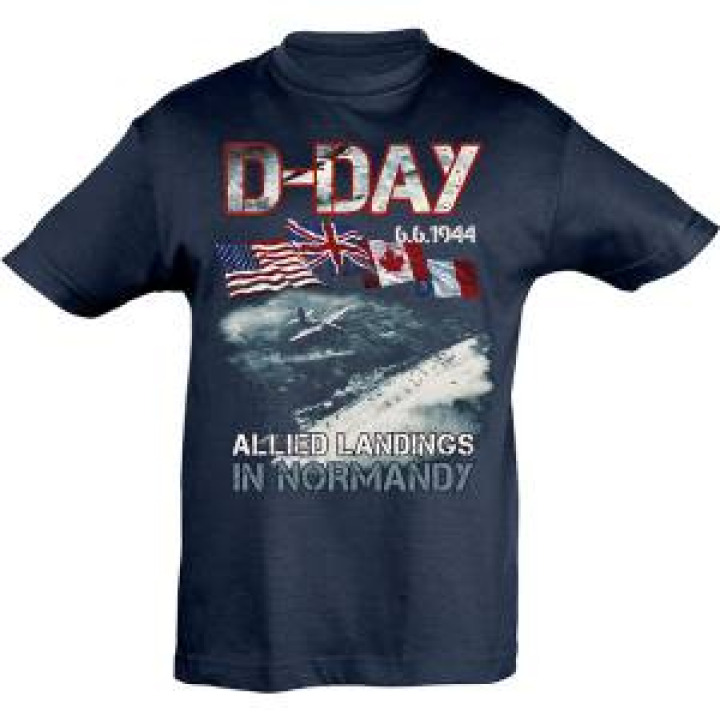 Tshirt enfant Drapeaux Avion DDay Marine 4 ans