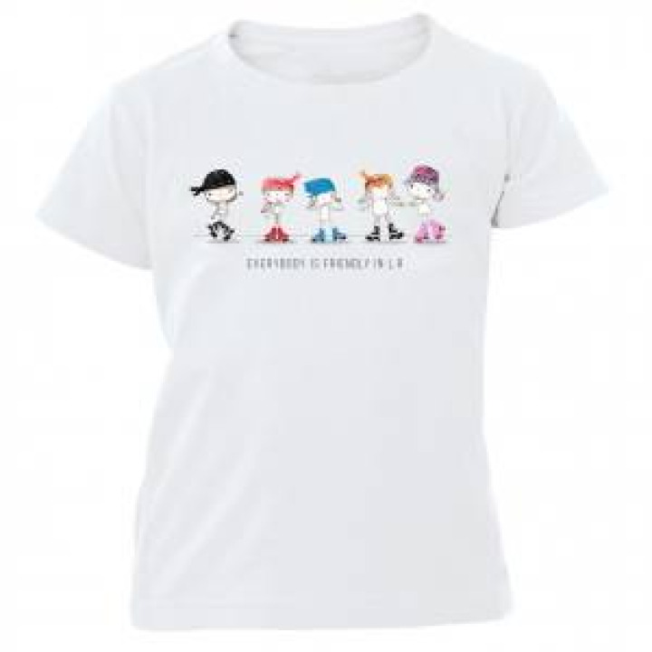 Tshirt enfant Everybody Is Friendly In LR Blanc 8 ans