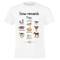 T-shirt enfant Ferme Normande Blanc 2 ans