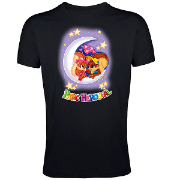 Tshirt enfant Fille et Garçon Lune Parc Herouval Noir Profond 2 ans