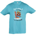 T-shirt enfant Fini la Sieste les Loulous Saint Lary Bleu Atoll 2 ans
