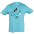 T-shirt enfant Fossile Ammonite Paléospace Rose Orchidée 2 ans