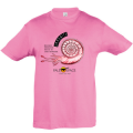 T-shirt enfant Fossile Ammonite Paléospace Rose Orchidée 4 ans