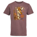 T-shirt enfant Girafe Intemporel Safari de Peaugres + transfert Col Safair de Peaugres Vieux rose 6 
