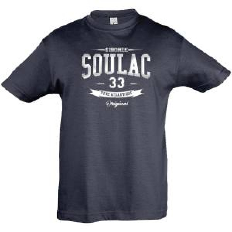 T-shirt enfant Gironde Soulac 33 Côte Atlantique Marine 12 ans