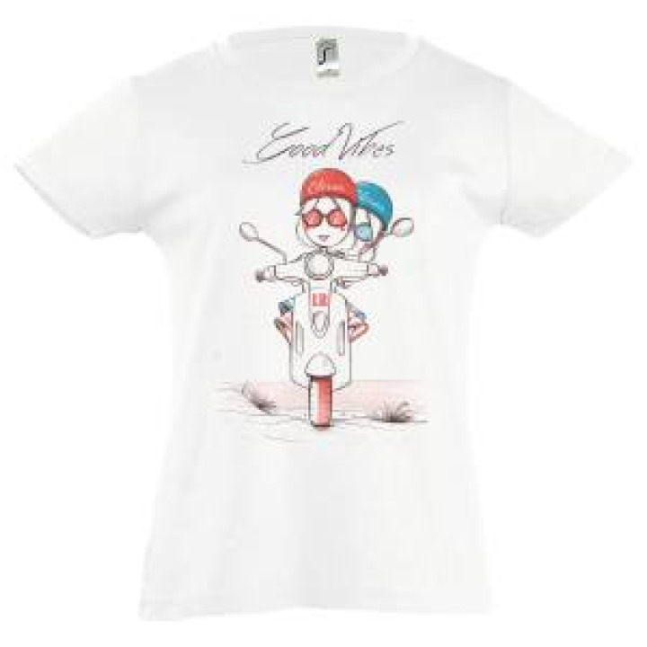 Tshirt enfant Good Vibes Oléron Blanc 4 ans
