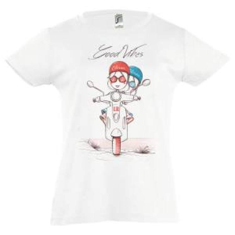 T-shirt enfant Good Vibes Oléron Blanc 12 ans