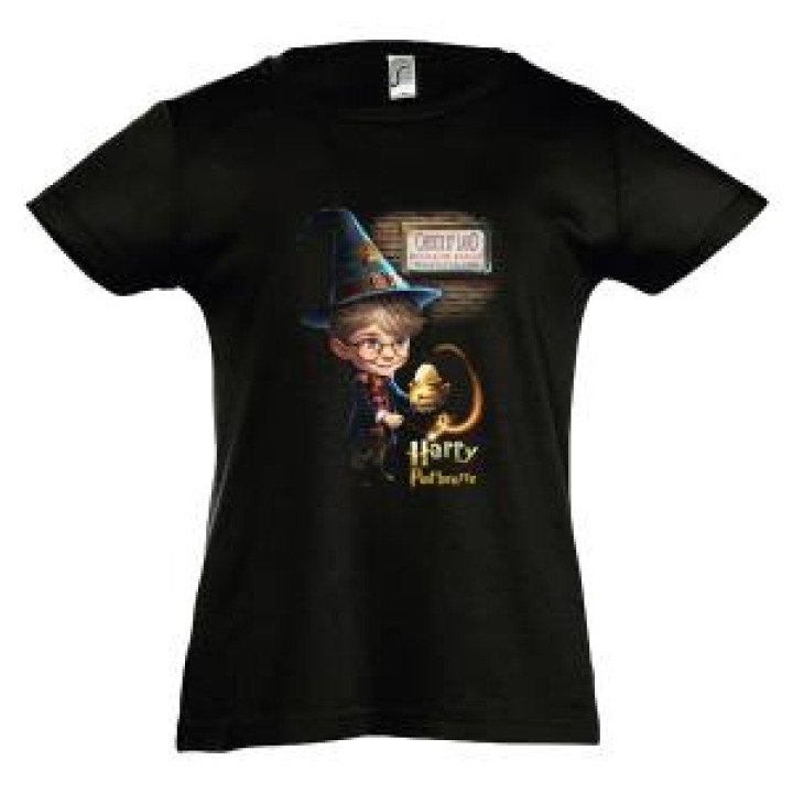 Tshirt enfant Harry Pod Beurre Ecole de Magie Belle Île en Mer Noir Profond 6 ans