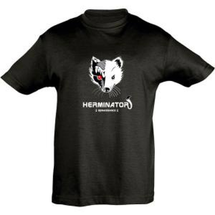 Tshirt enfant Herminator Noir Profond 4 ans