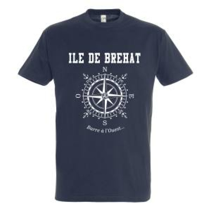 Tshirt enfant Ile de Bréhat Barre à louest Marine 4 ans