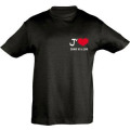 T-shirt enfant J' (C&oelig;ur) Chalet de la Loue (Pocket) Noir Profond 2 ans