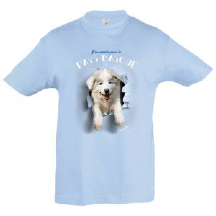 T-shirt enfant J'en Mords pour le Pays Basque Espelette Rose Orchid&eacute;e 4 ans
