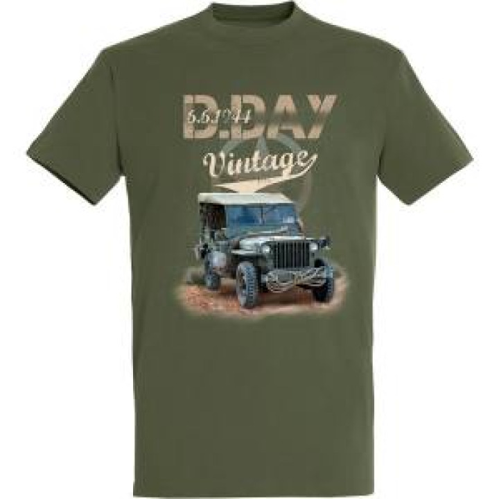 Tshirt enfant Jeep Vintage DDay Army 2 ans